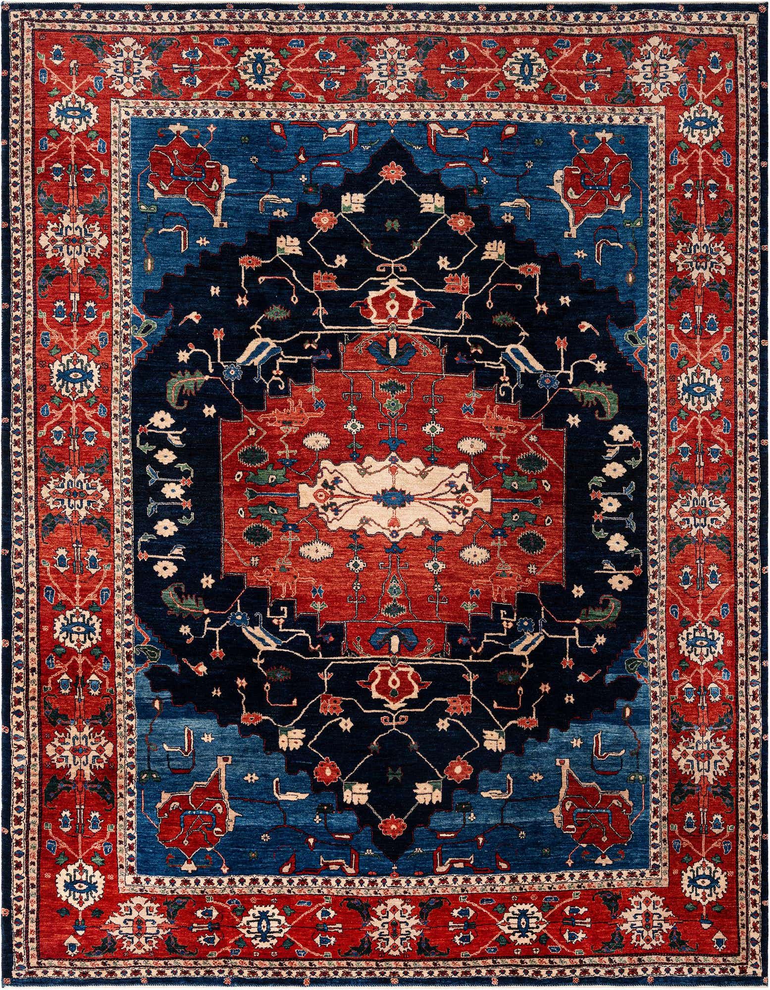 8' 2 x 9' 7 Hand Knotted Luribaft Rug