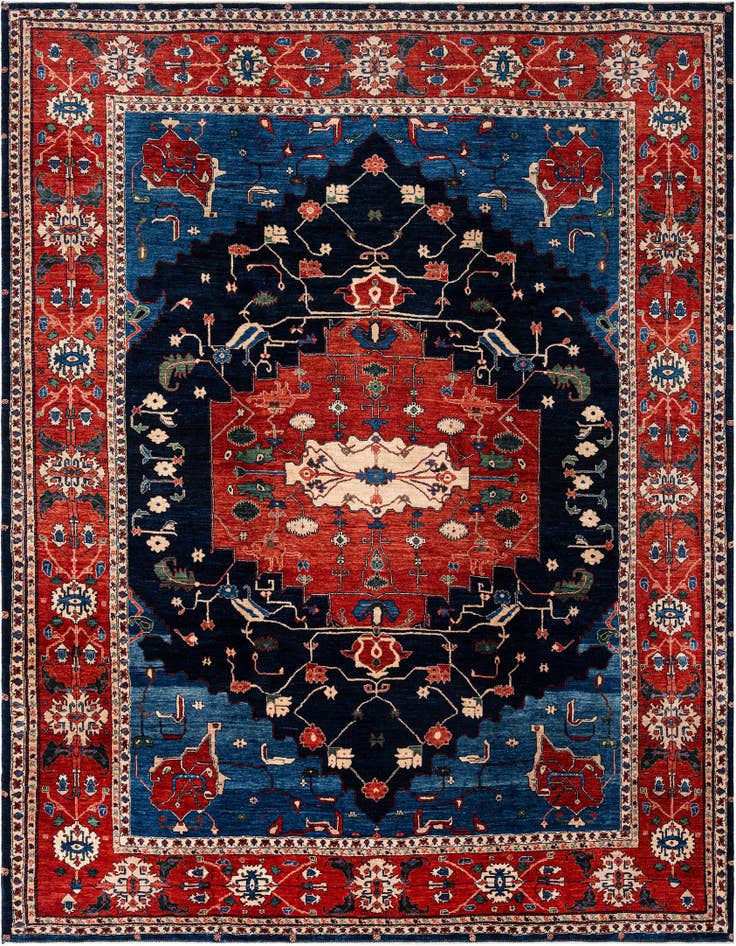 Detail image of 8' 2 x 9' 7 Hand Knotted Luribaft Rug