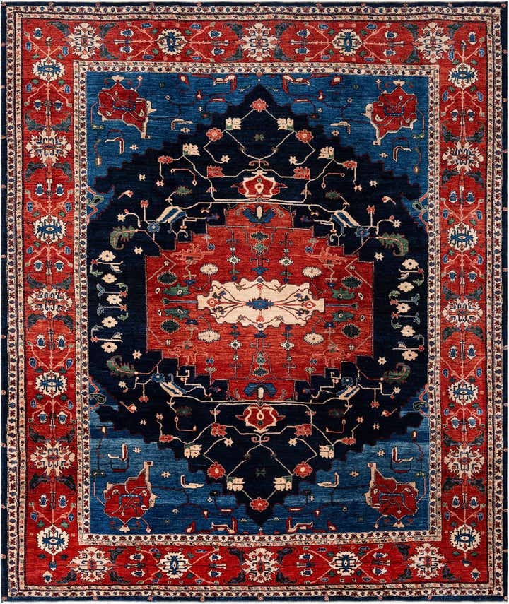 8' 2 x 9' 7 Hand Knotted Luribaft Rug