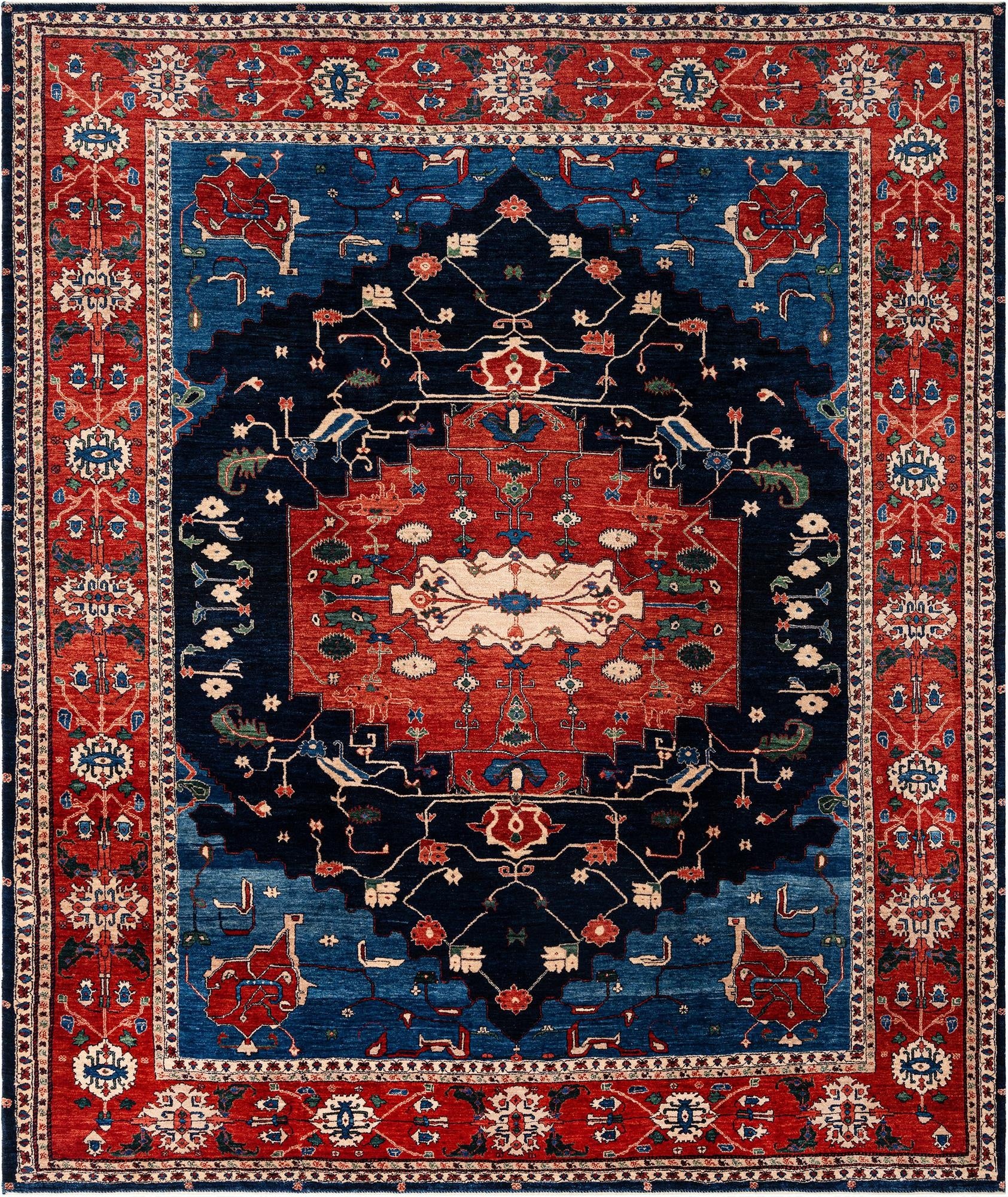 8' 2 x 9' 7  Hand Knotted Luribaft Rug