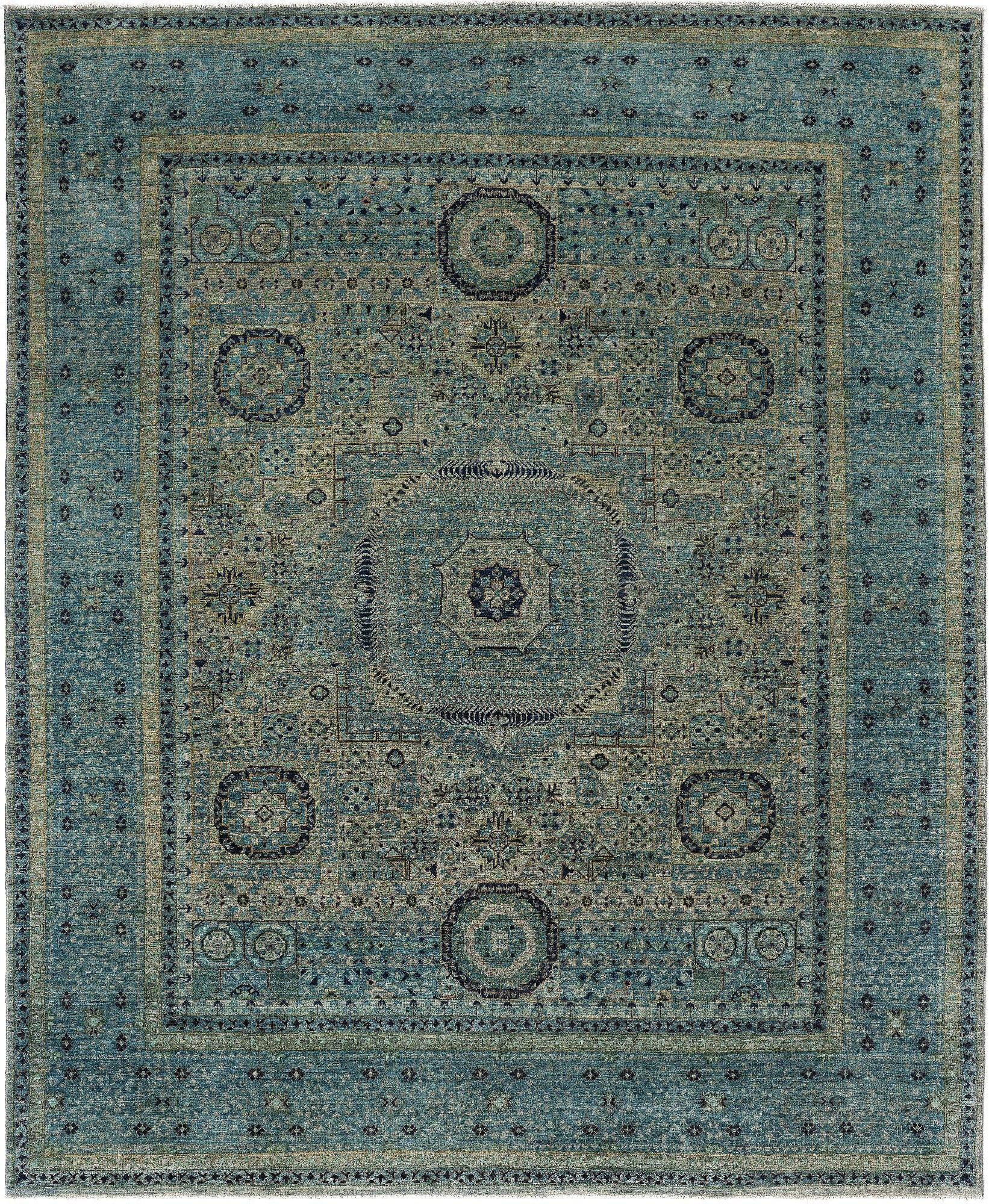 8' x 9' 9 Hand Knotted Mamluk Rug