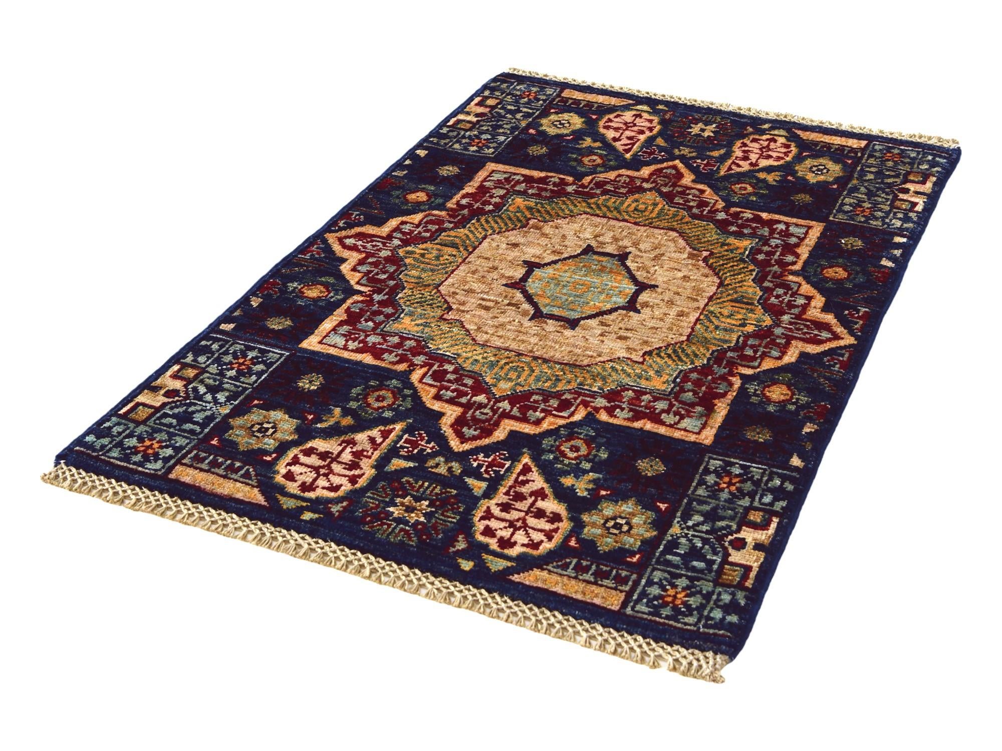 2' x 3' 2 Hand Knotted Mamluk Ziegler Rug