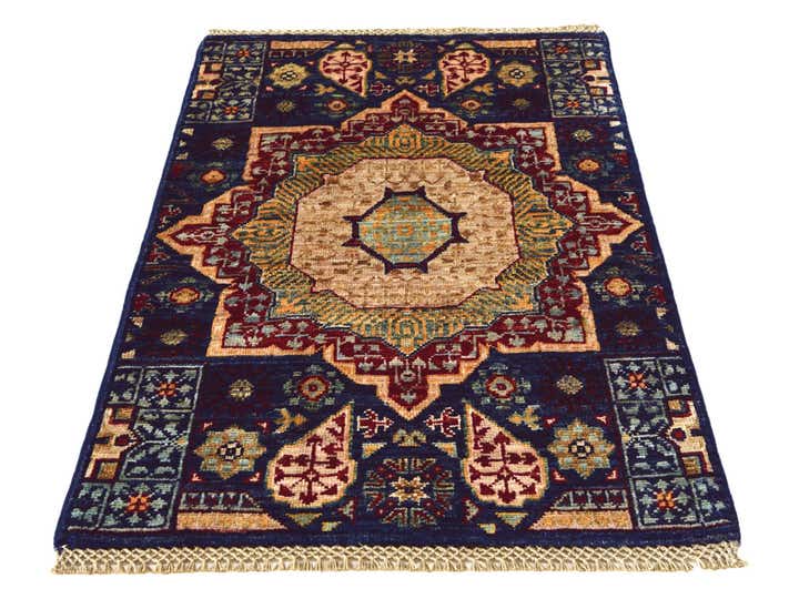 2' x 3' 2 Hand Knotted Mamluk Ziegler Rug