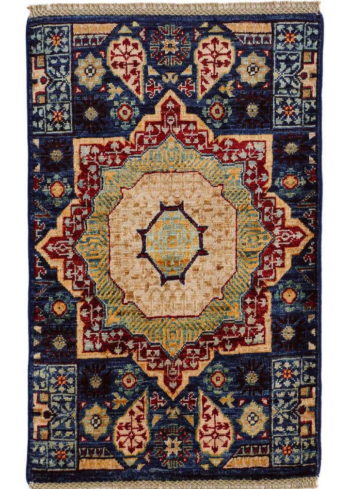 2' x 3' 2 Hand Knotted Mamluk Ziegler Rug
