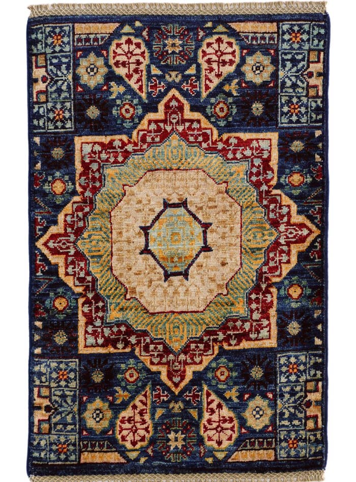 Detail image of 2' x 3' 2 Hand Knotted Mamluk Ziegler Rug