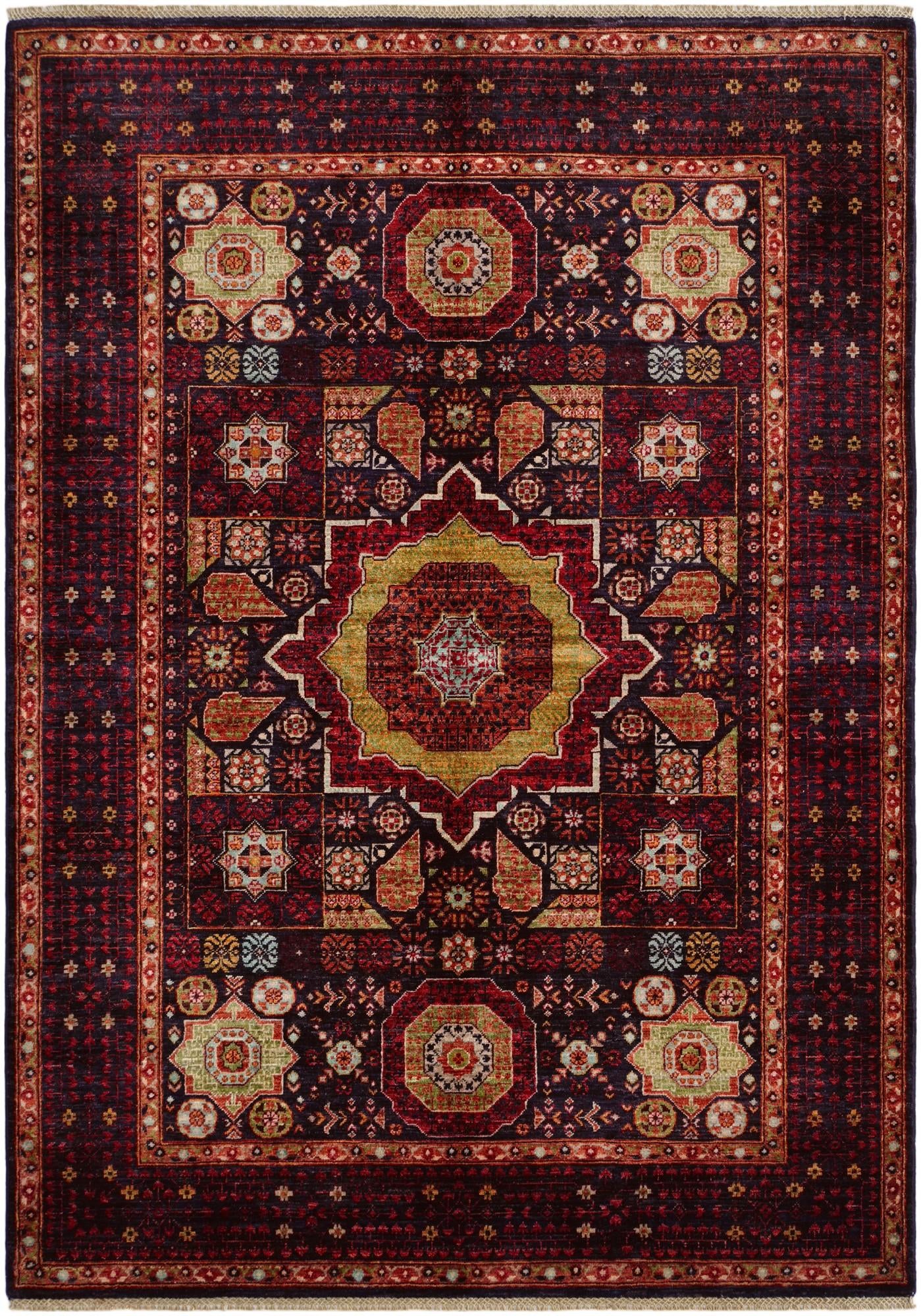5' 9 x 8' Hand Knotted Mamluk Ziegler Rug