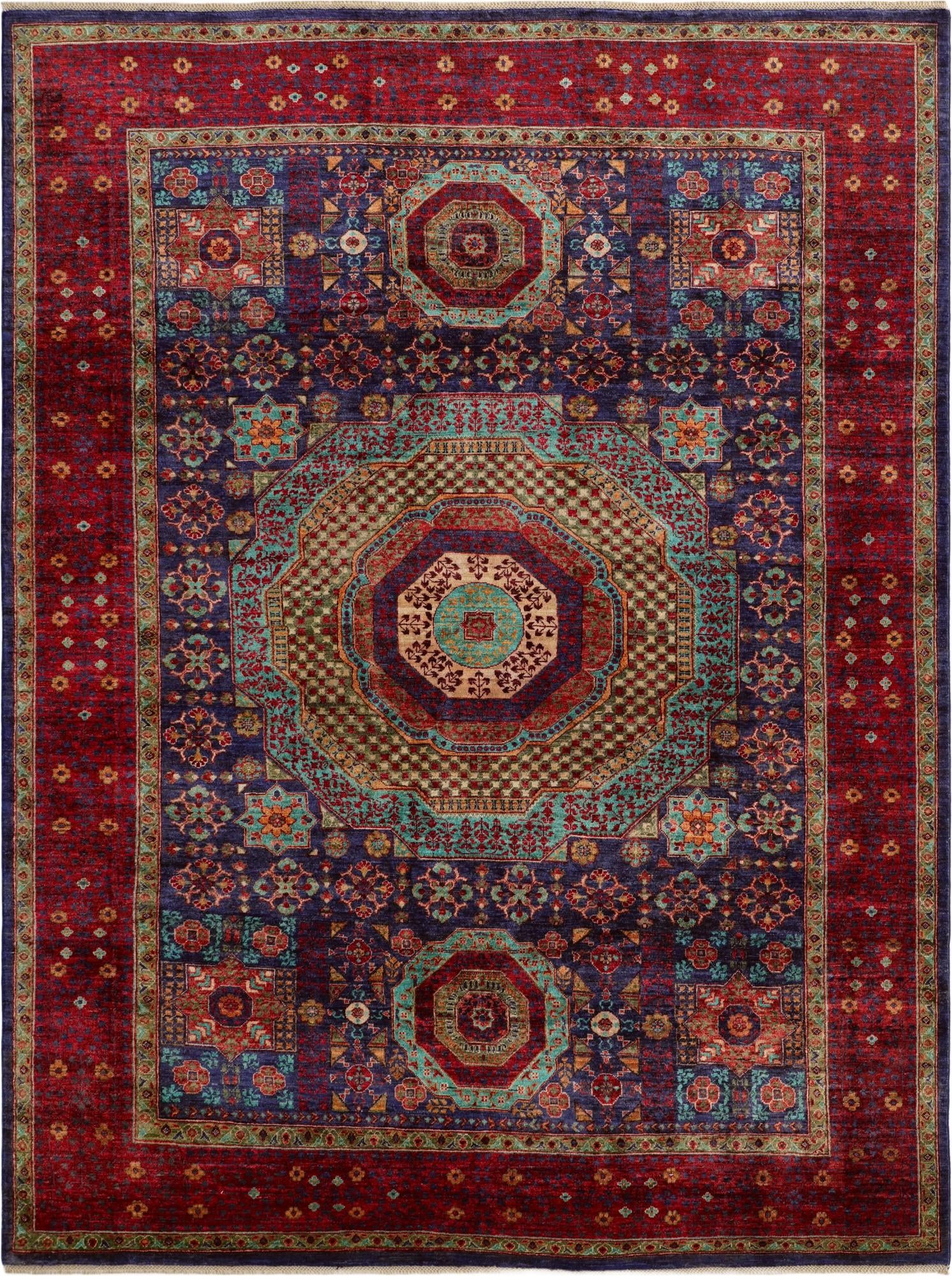 8' 7 x 11' 4 Hand Knotted Mamluk Ziegler Rug