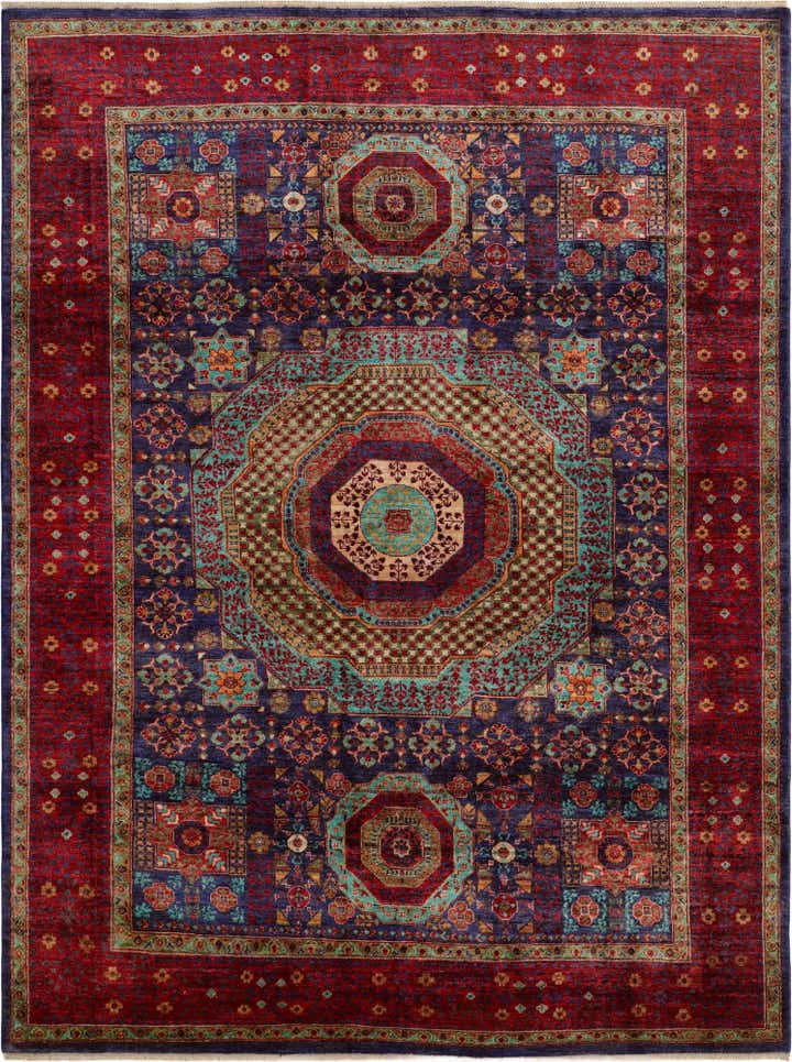 8' 7 x 11' 4 Hand Knotted Mamluk Ziegler Rug