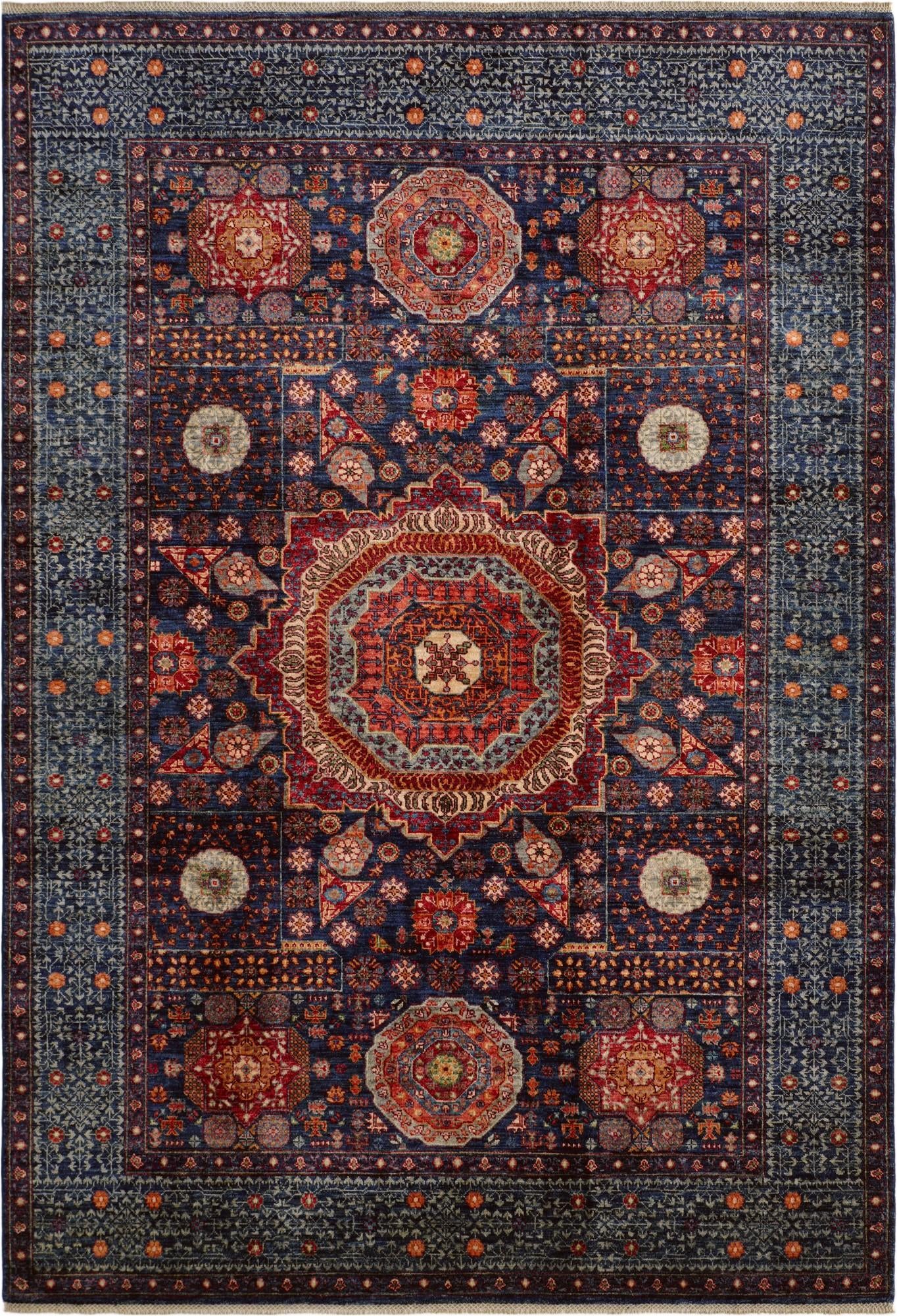 6' 11 x 9' 11 Hand Knotted Mamluk Ziegler Rug