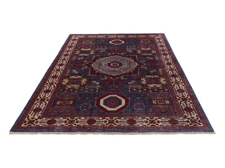 Detail image of 6' 1 x 8' 9 Hand Knotted Mamluk Ziegler Rug