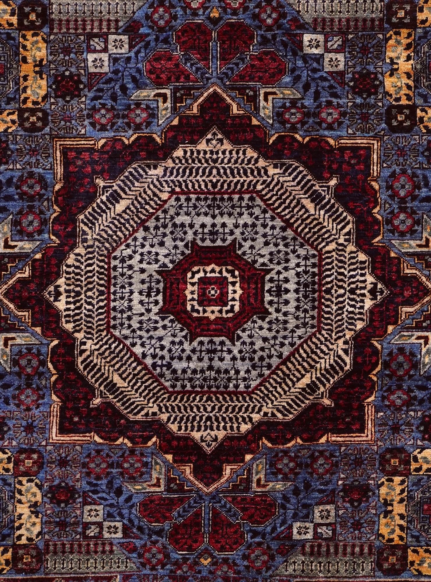 6' 1 x 8' 9 Hand Knotted Mamluk Ziegler Rug