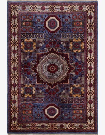 6' 1 x 8' 9 Hand Knotted Mamluk Ziegler Rug