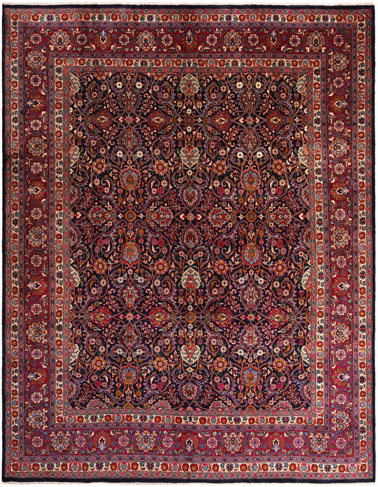 Detail image of 9' 11 x 12' 7 Mashad Wool Rug