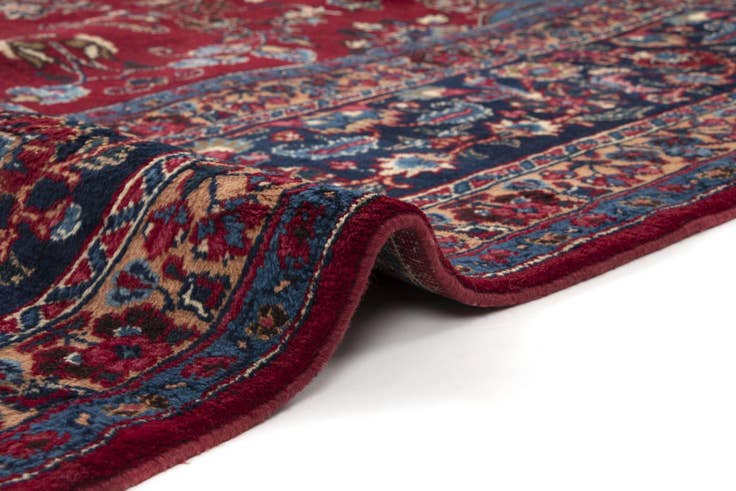 Detail image of 9' 11 x 12' 10 Hand Knotted Mashad Persian Wool Rug
