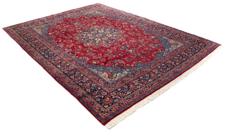 Detail image of 9' 11 x 12' 10 Hand Knotted Mashad Persian Wool Rug
