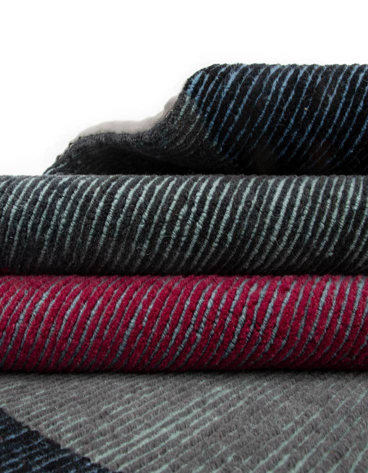 Detail image of 6' 1 x 8' 3  Hand Knotted Modern Farona Wool Rug