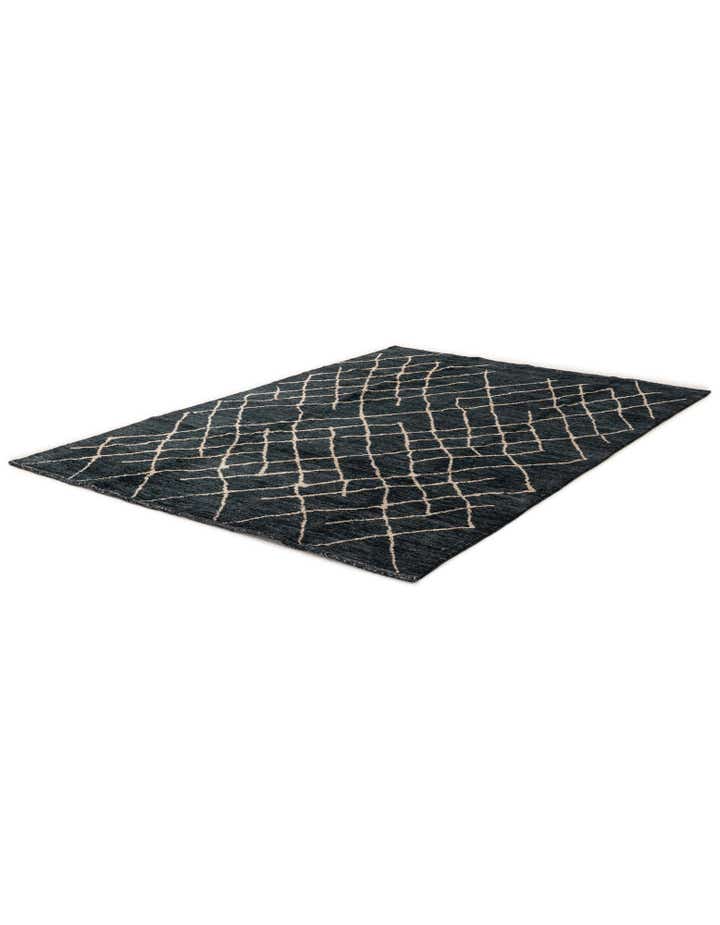 5' 11 x 8' 1 Hand Knotted Moroccan Wool Rug