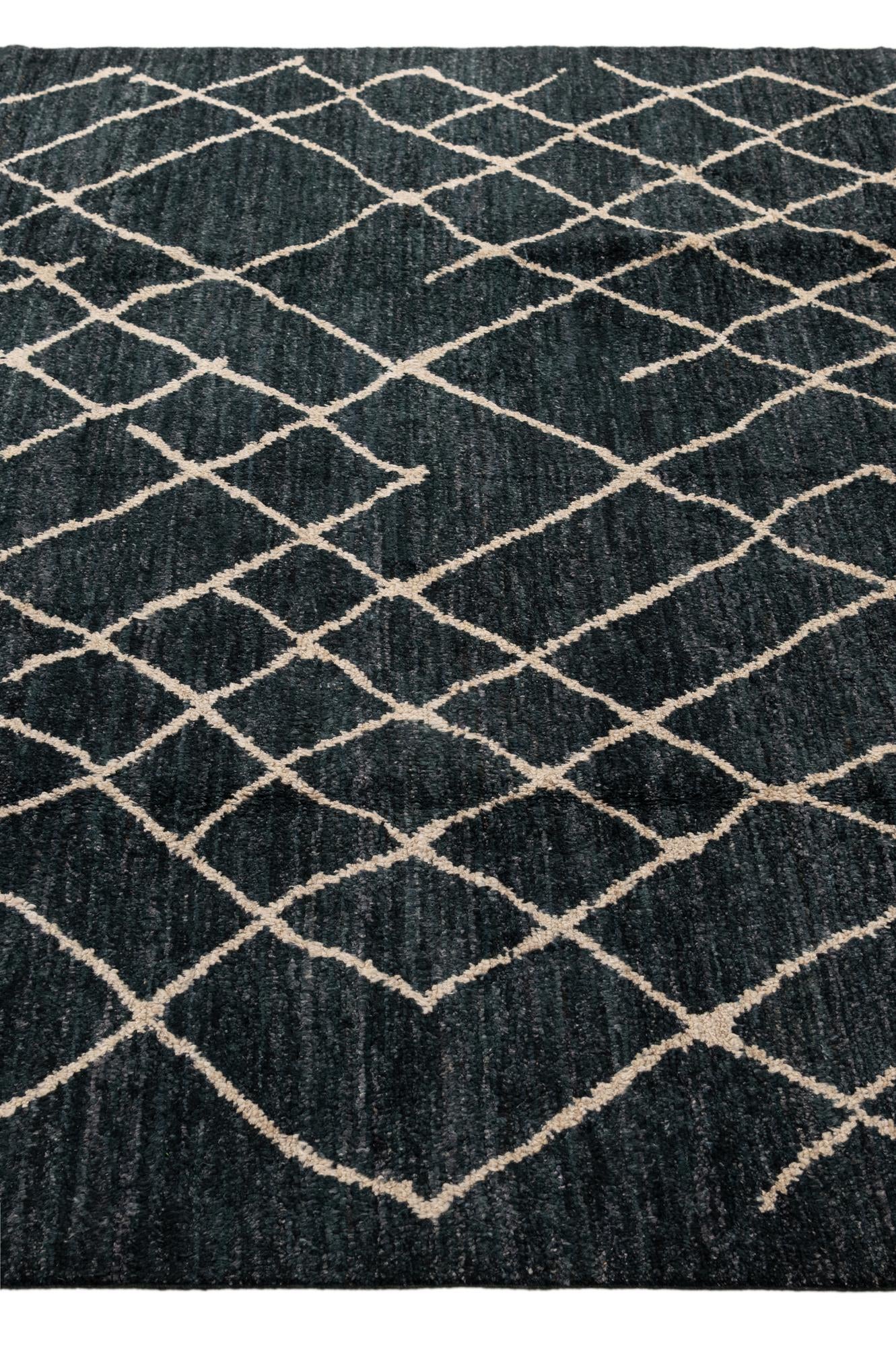 5' 11 x 8' 1 Hand Knotted Moroccan Wool Rug