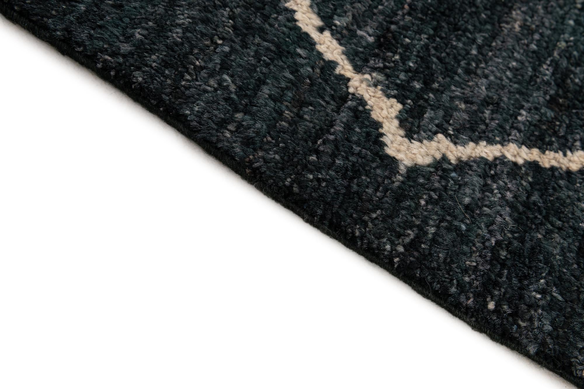 5' 11 x 8' 1 Hand Knotted Moroccan Wool Rug