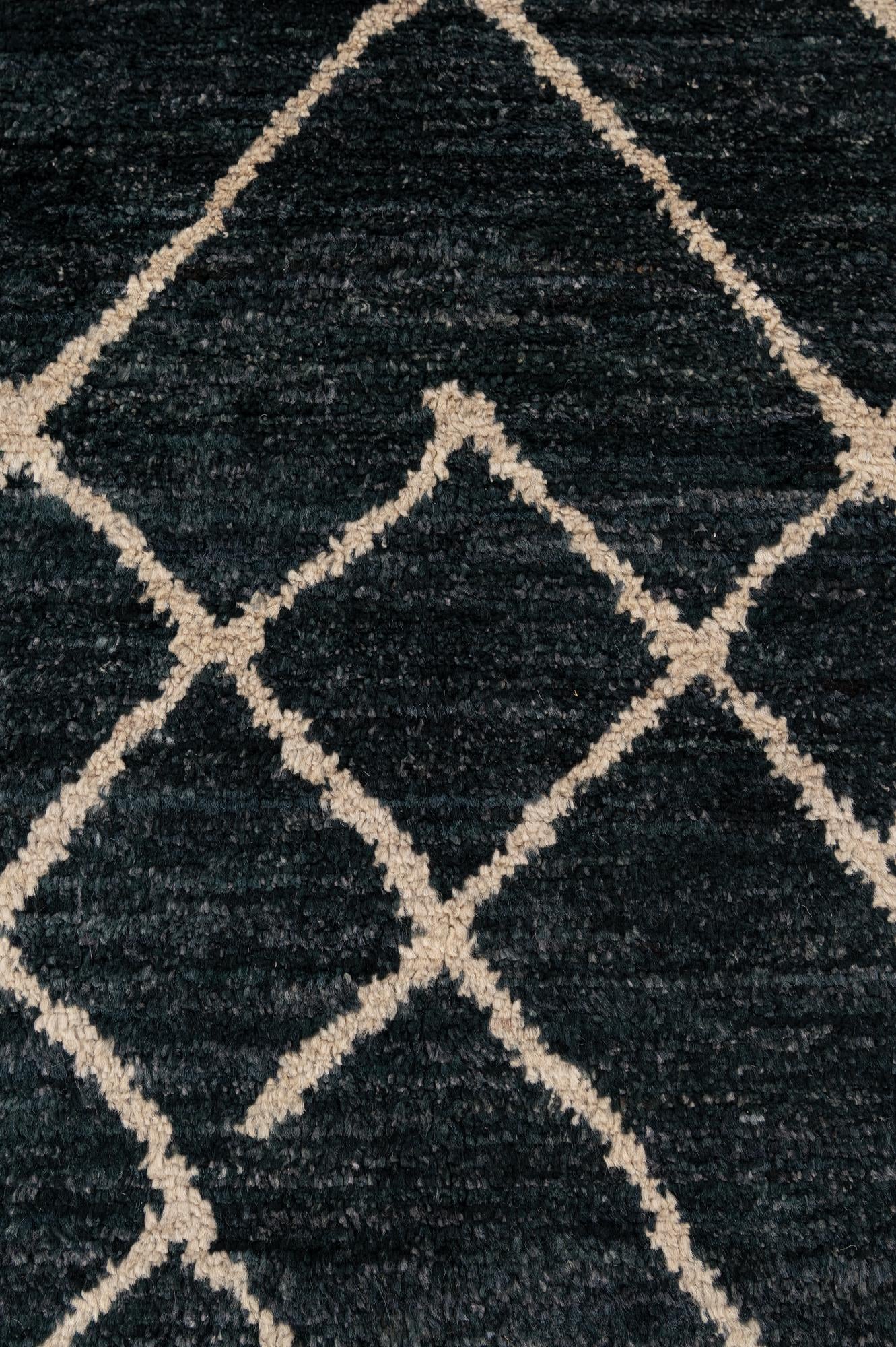 5' 11 x 8' 1 Hand Knotted Moroccan Wool Rug