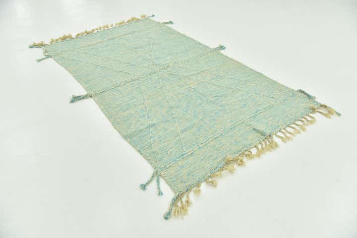 4' 9 x 8' 1 Hand Knotted Moroccan Wool Rug