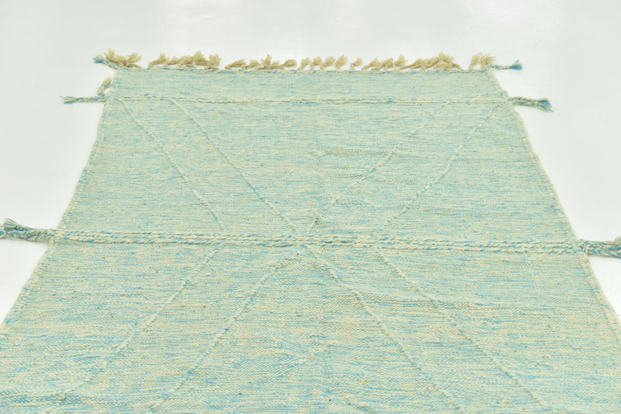 4' 9 x 8' 1 Hand Knotted Moroccan Wool Rug