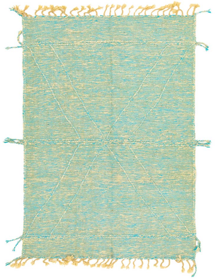 Detail image of 4' 9 x 8' 1 Hand Knotted Moroccan Wool Rug