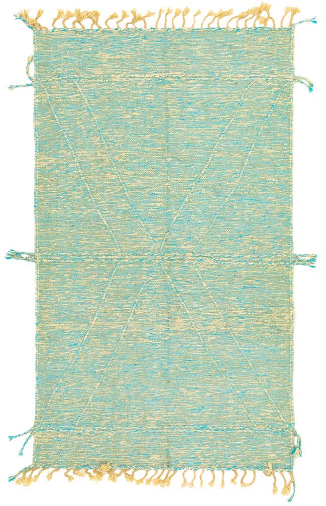 4' 9 x 8' 1 Hand Knotted Moroccan Wool Rug