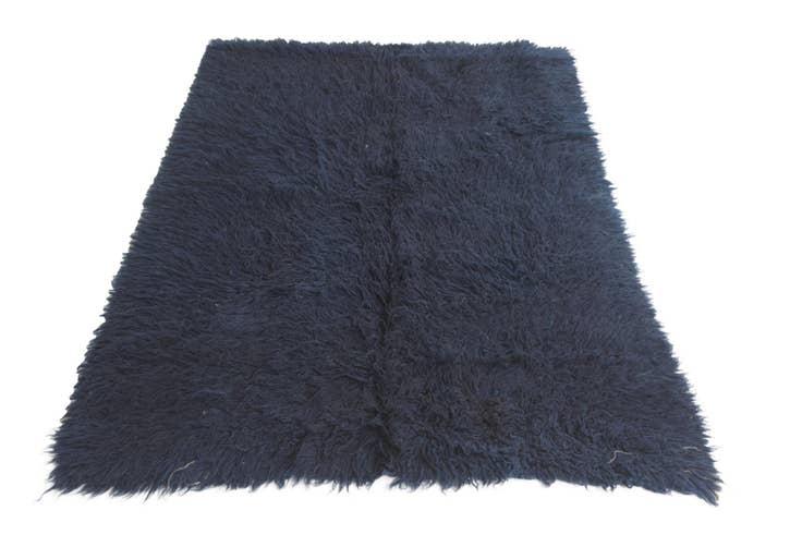 Detail image of 4' 2 x 5' 9 Hand Knotted Moroccan Wool Rug