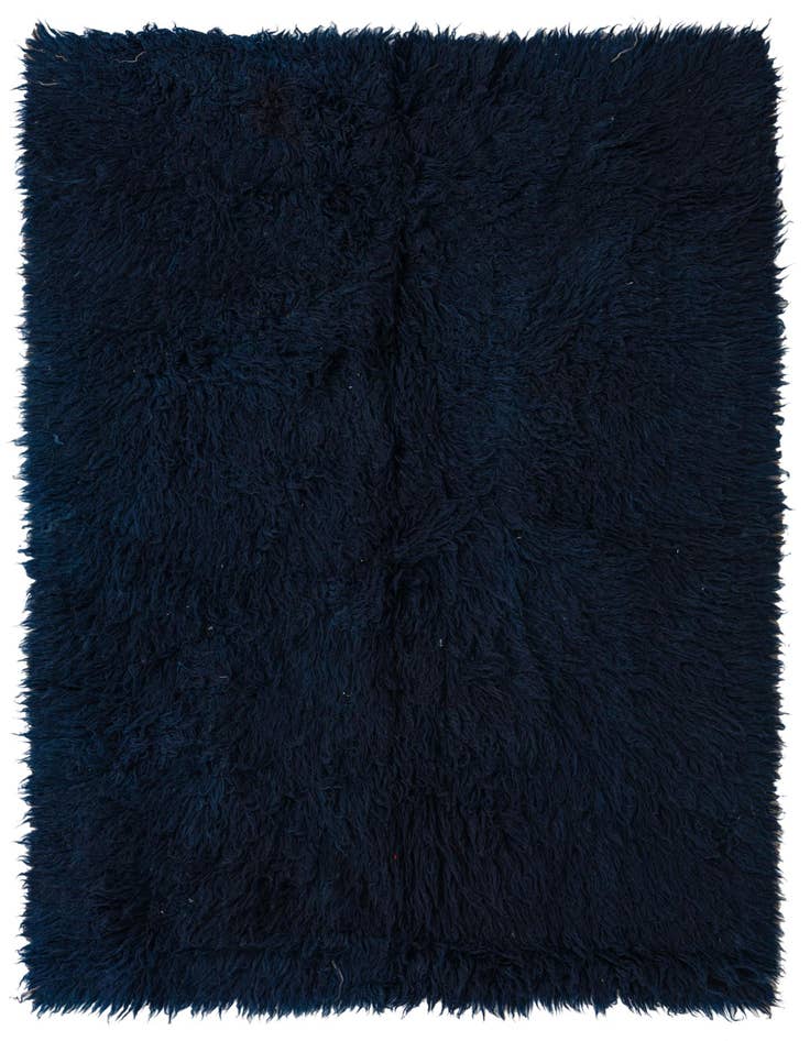 Detail image of 4' 2 x 5' 9 Hand Knotted Moroccan Wool Rug