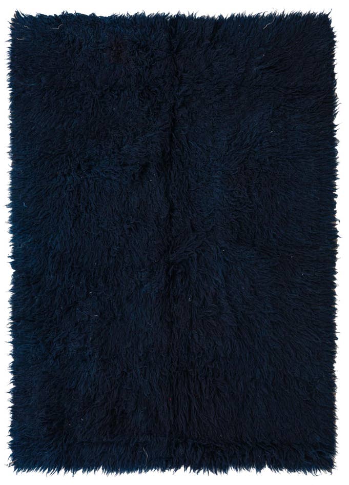 Detail image of 4' 2 x 5' 9 Hand Knotted Moroccan Wool Rug