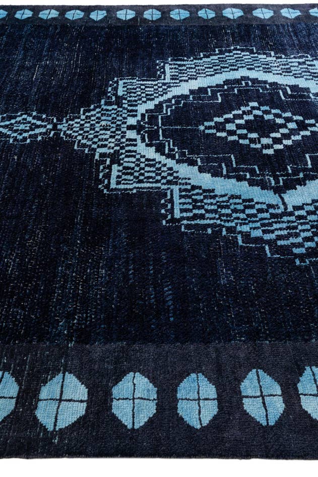 Detail image of 10' 6 x 14' 8 Hand Knotted Moroccan Wool Rug