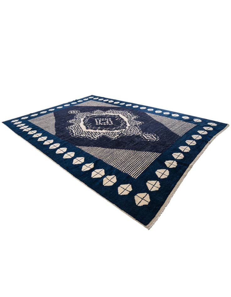 Detail image of 10' 5 x 14' 4 Hand Knotted Moroccan Wool Rug