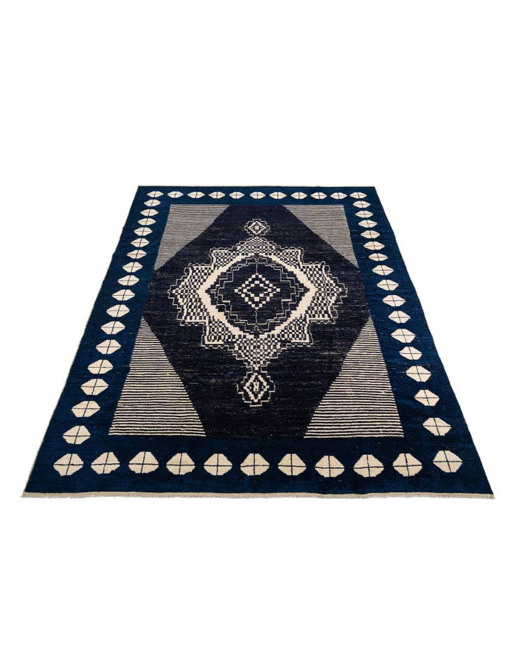 Detail image of 10' 5 x 14' 4 Hand Knotted Moroccan Wool Rug