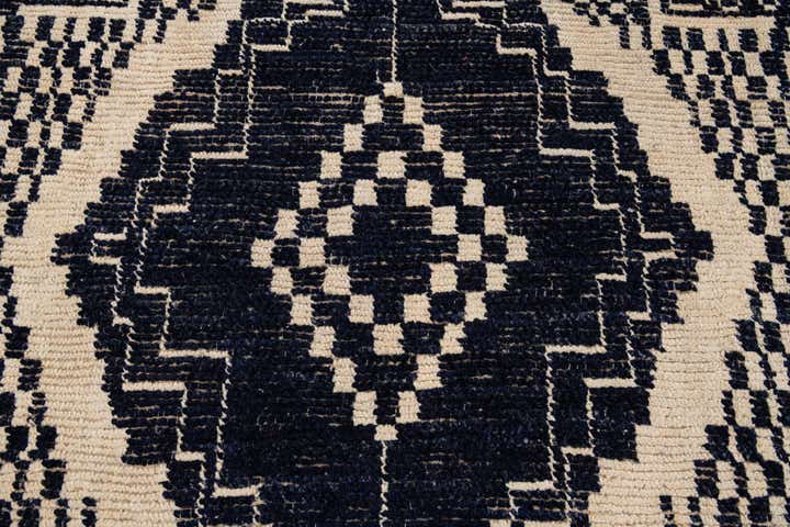 10' 7 x 14' 5 Hand Knotted Moroccan Wool Rug