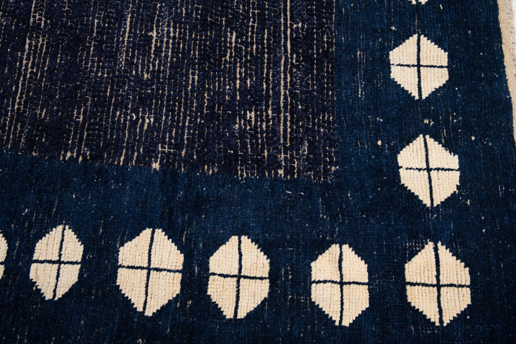 10' 7 x 14' 5 Hand Knotted Moroccan Wool Rug