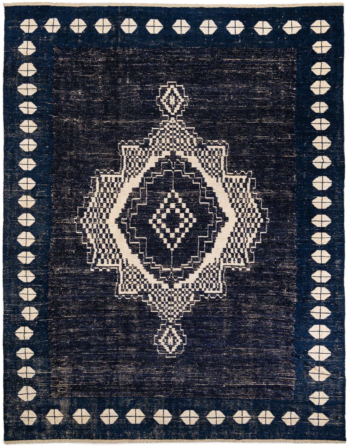 Primary image 10' 7 x 14' 5  Hand Knotted Moroccan Wool Rug