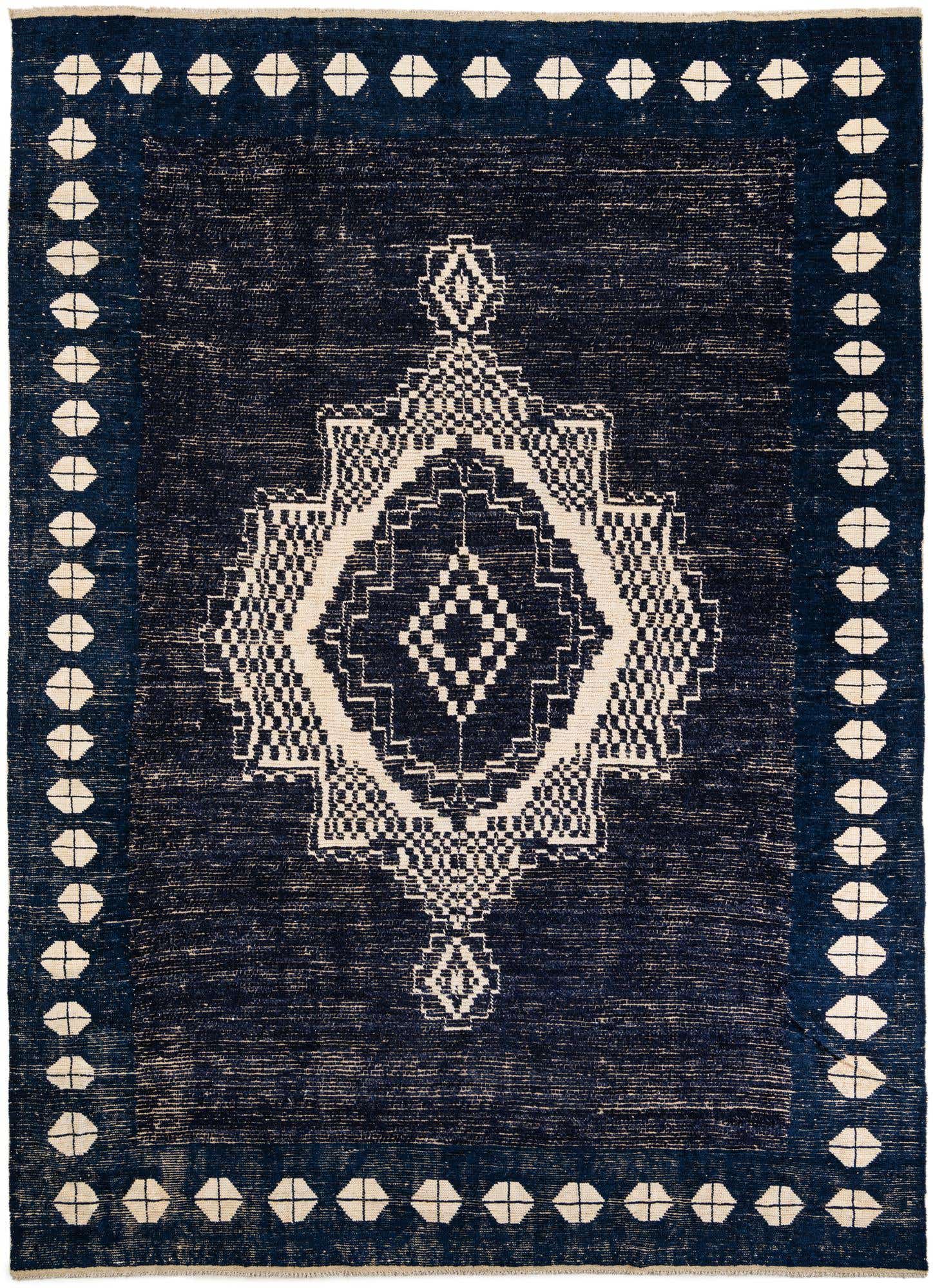 10' 7 x 14' 5 Hand Knotted Moroccan Wool Rug