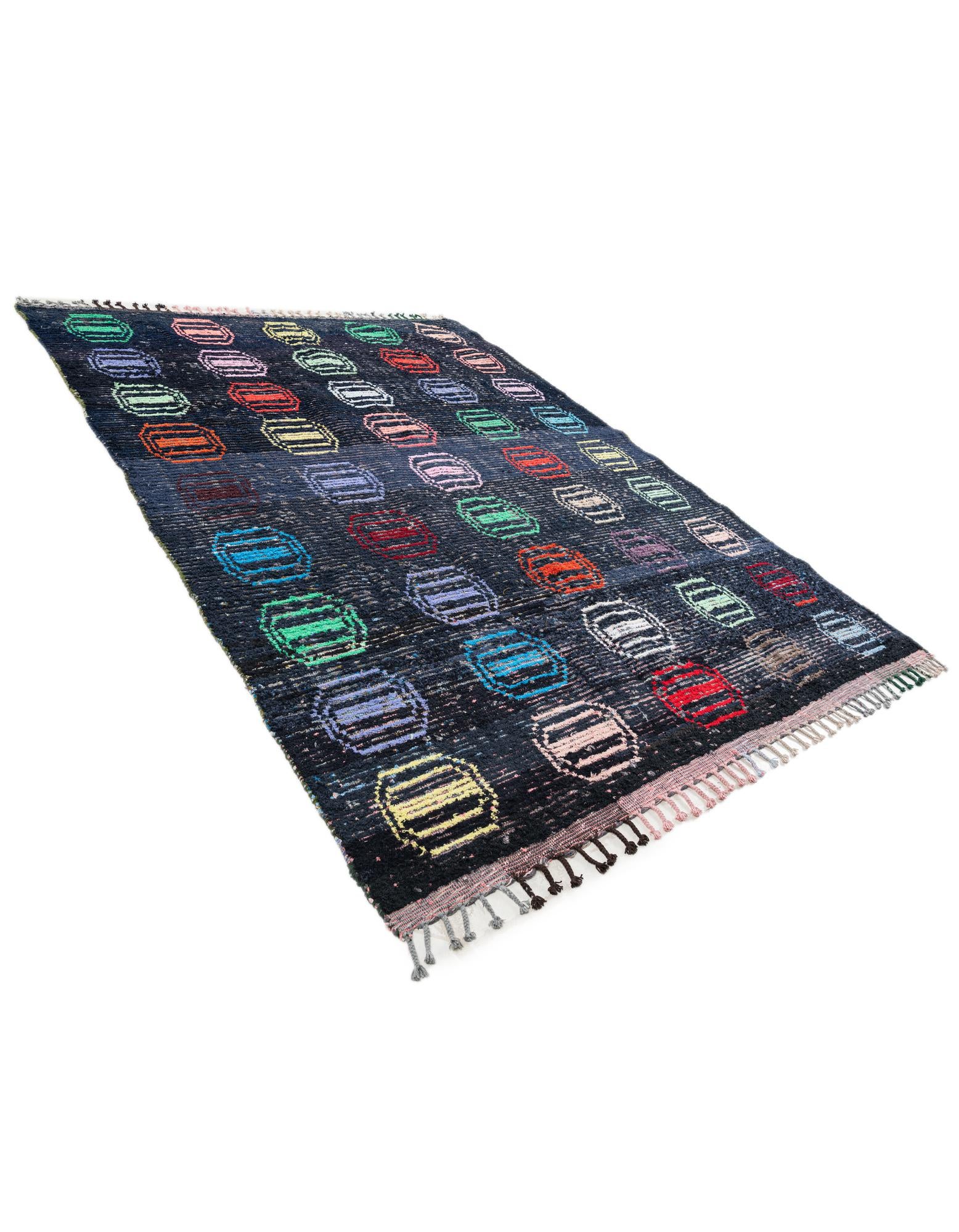 7' 10 x 10' 6 Hand Knotted Moroccan Wool Rug