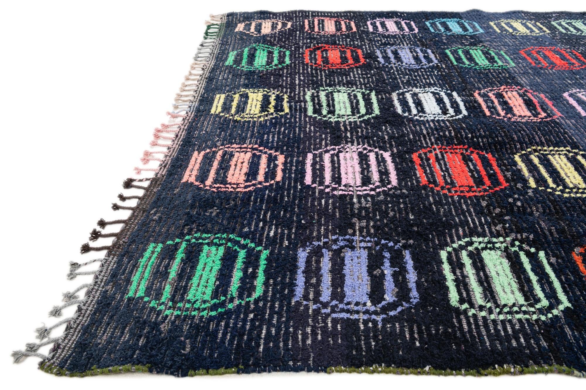 7' 10 x 10' 6 Hand Knotted Moroccan Wool Rug