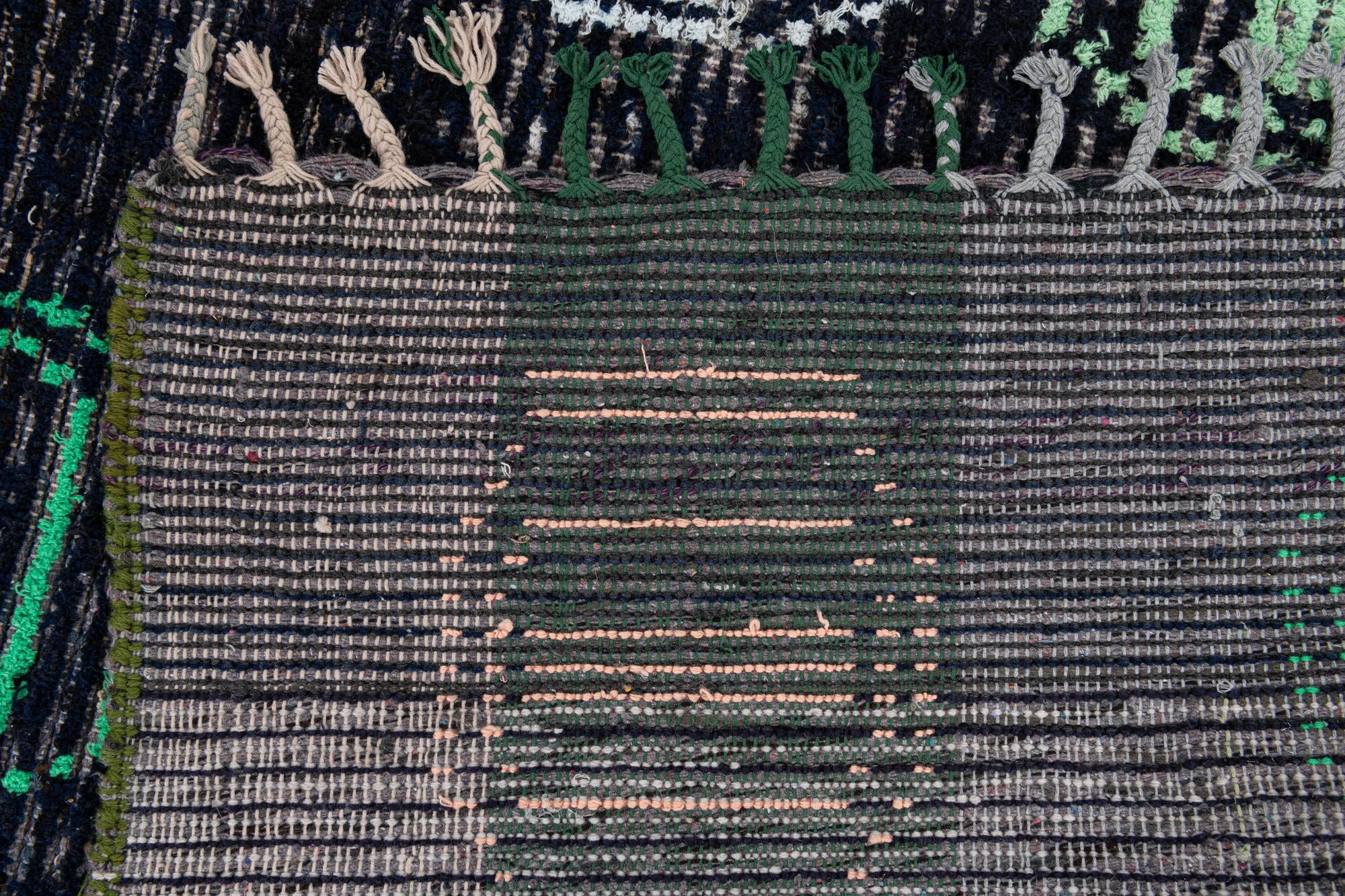 7' 10 x 10' 6 Hand Knotted Moroccan Wool Rug