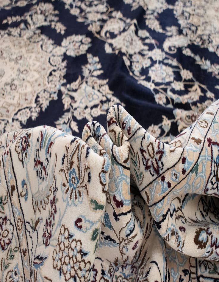 Detail image of 15' 6 x 21' 2  Hand Knotted Nain Persian Rug