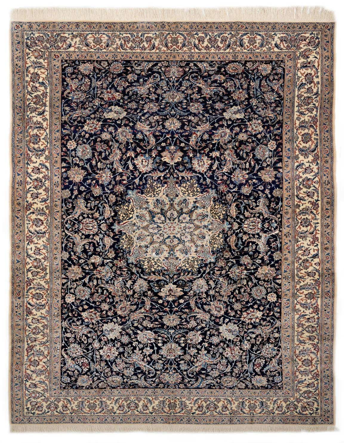 7' 1 x 11' 6 Hand Knotted Nain Persian Rug