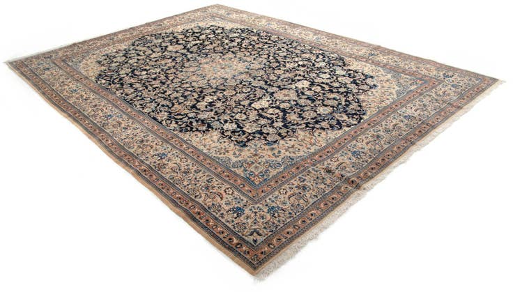 Detail image of 10' 4 x 14' 1 Hand Knotted Nain Persian Rug