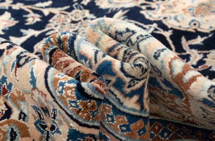 Detail image of 10' 4 x 14' 1 Hand Knotted Nain Persian Rug