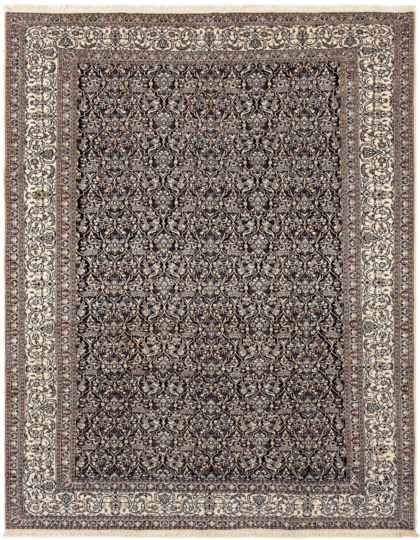 6' 8 x 9' 11 Hand Knotted Nain Rug