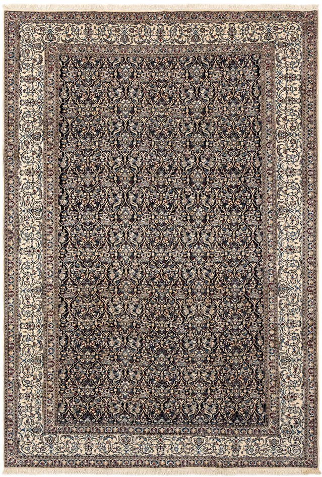 Detail image of 6' 8 x 9' 11 Hand Knotted Nain Rug