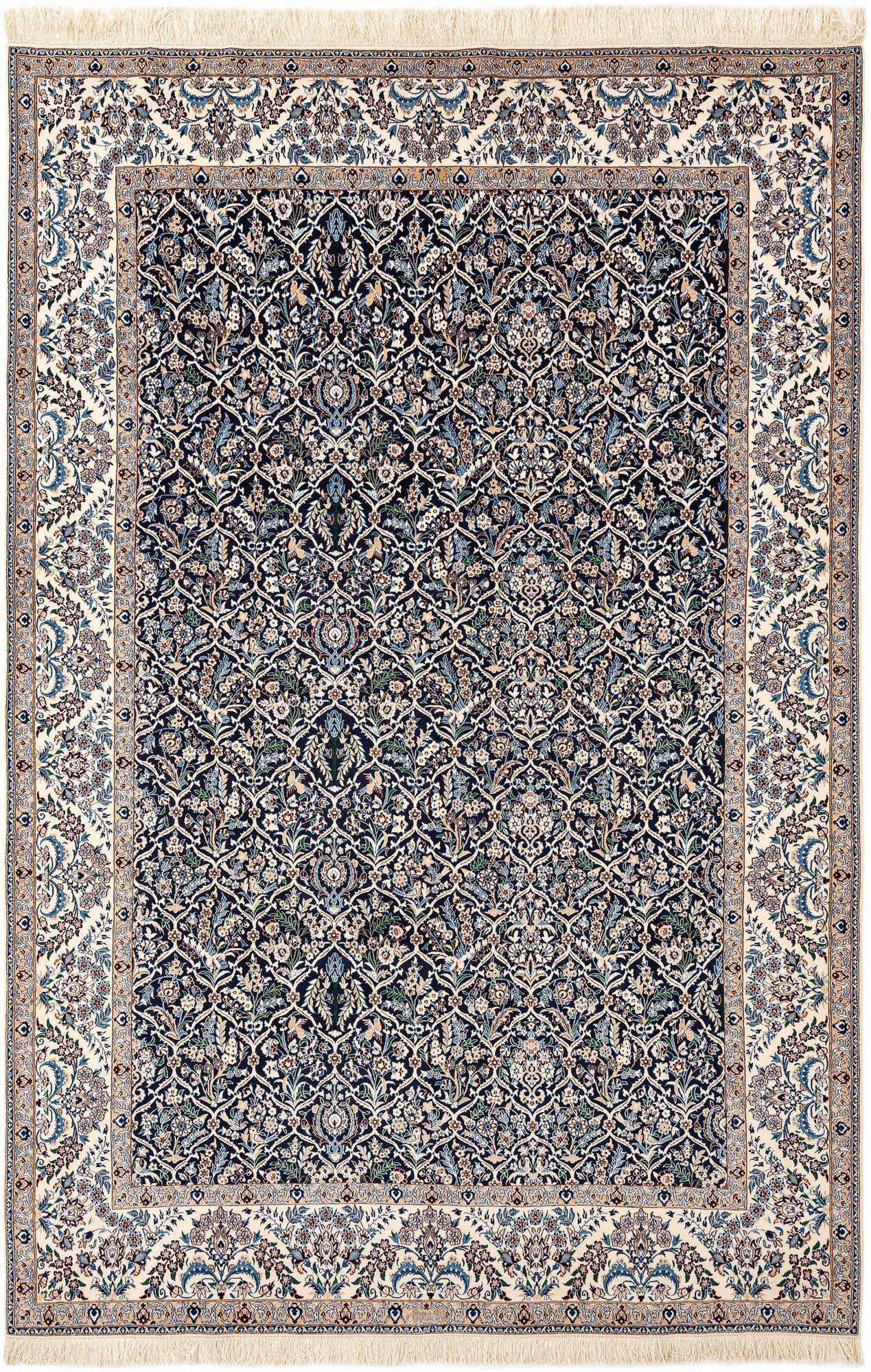 6' 8 x 9' 11 Hand Knotted Nain Rug