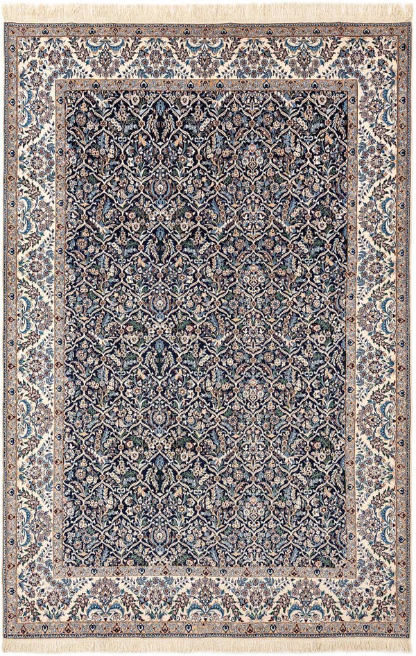 Detail image of 6' 8 x 9' 11 Hand Knotted Nain Rug