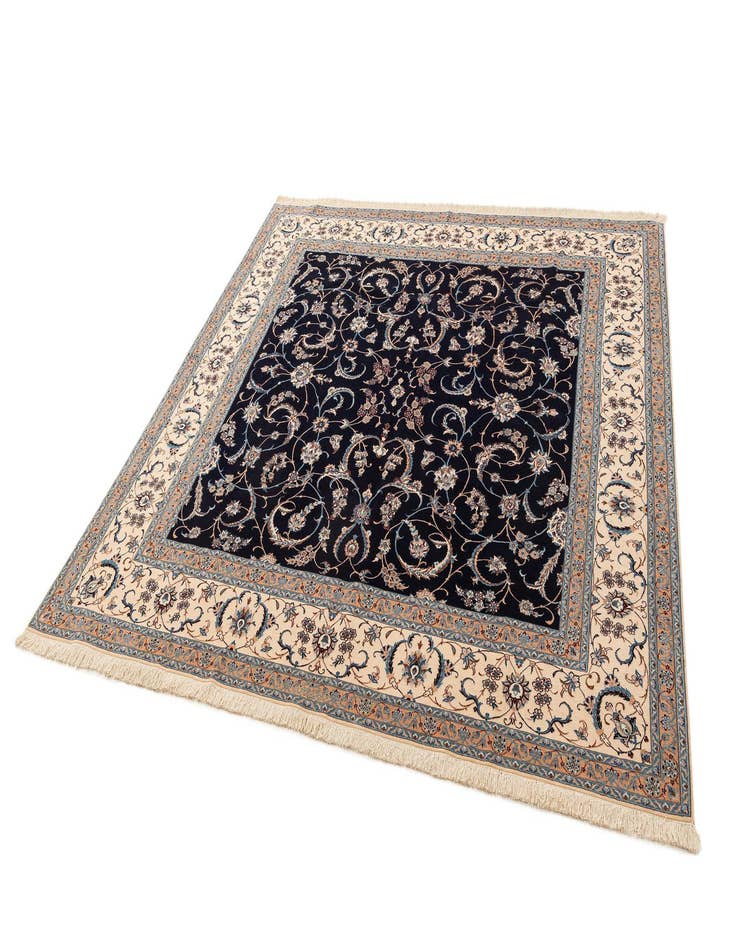 Detail image of 8' 1 x 8' 3  Hand Knotted Nain Rug